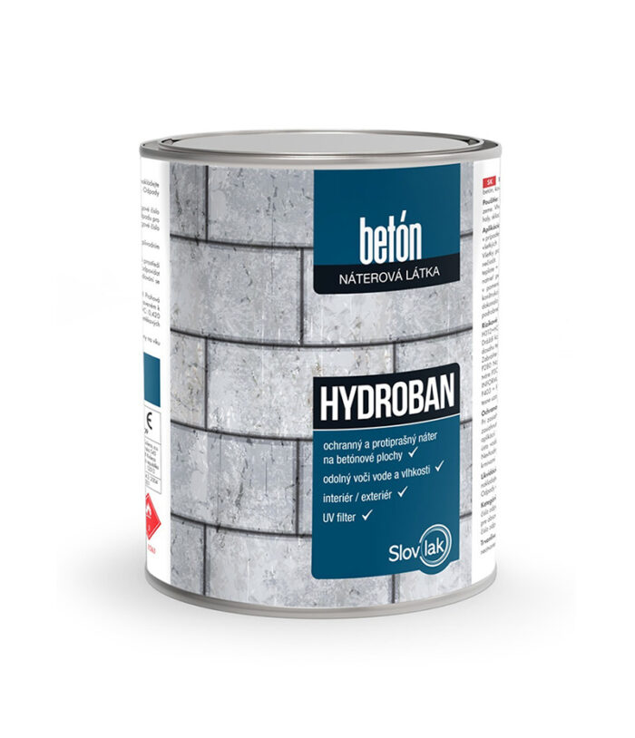 Univerzálna farba na betón HYDROBAN Vhodný na nátery betónových plôch izolovaných proti zemnej vlhkosti.