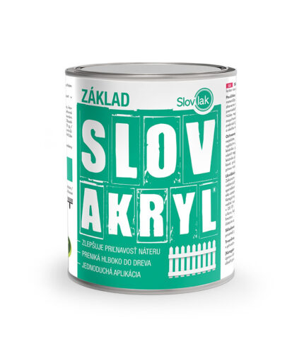 Základná farba na drevo SLOVAKRYL PROFI ZÁKLAD Základná vodou riediteľná farba na drevo a drevené materiály.