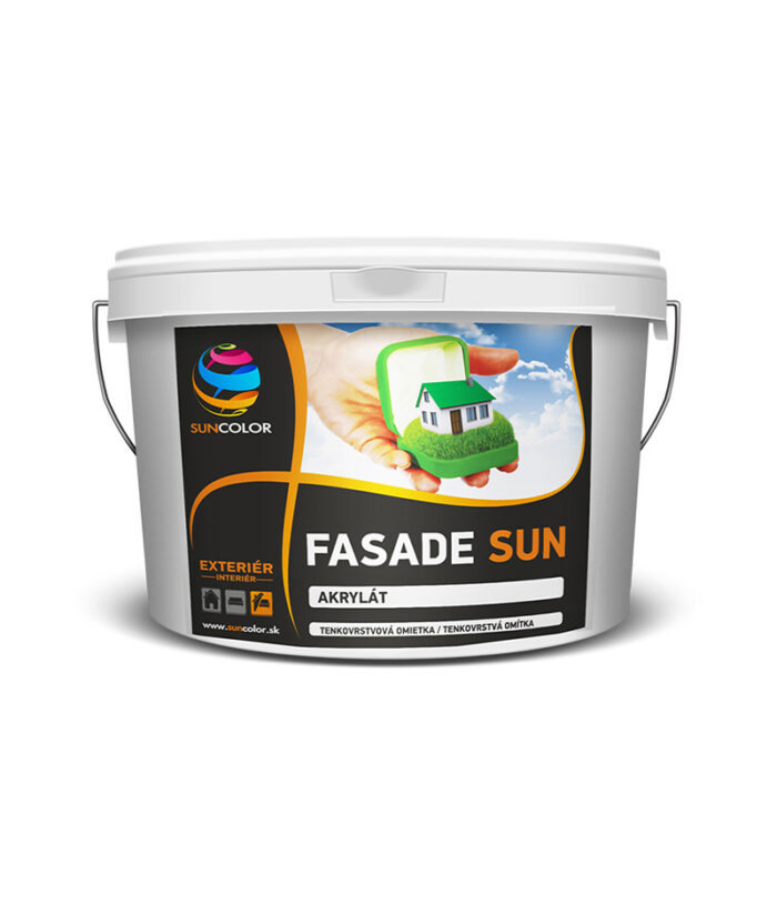 FASADE SUN AKRYLÁT Vysokokvalitná pastovitá omietka pre ochranu stavby pred poveternostnými vplyvmi a jej farebné či estetické stvárnenie.