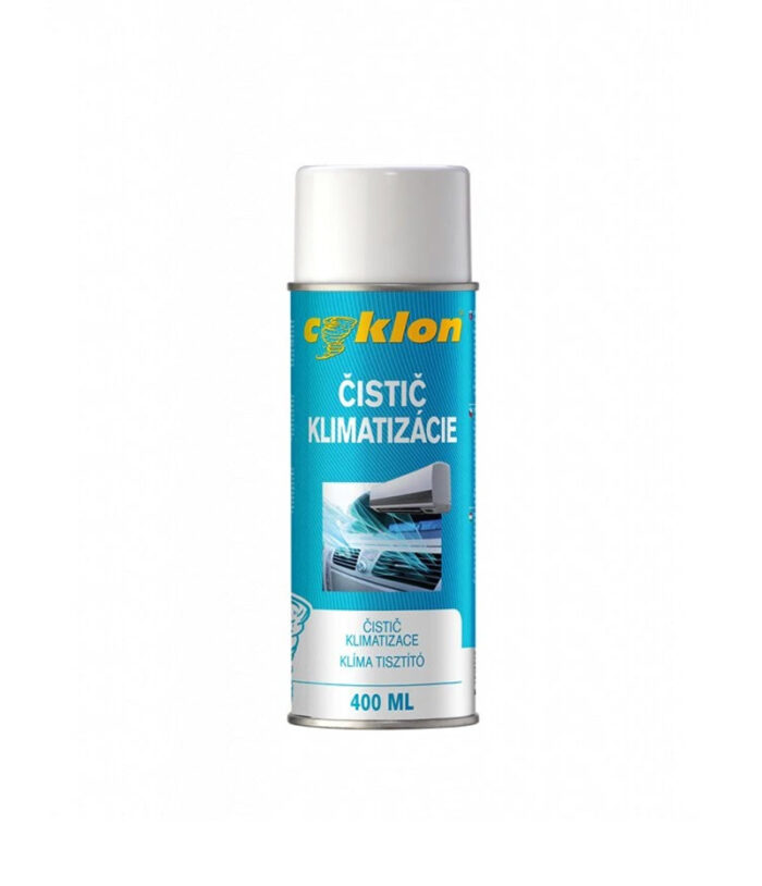 CYKLON Čistič klimatizácie je optimálny penový čistič výparníkov a kanálov klimatizácie, aj kúrenia. Dokonale zlikviduje vzniknuté plesne a baktérie a zanecháva príjemnú sviežu vôňu.