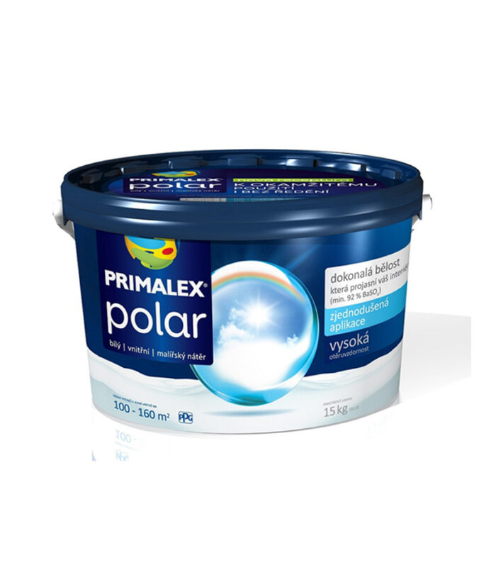 Primalex POLAR Biely ponúka dokonalú belosť, ktorá rozjasní váš interiér.