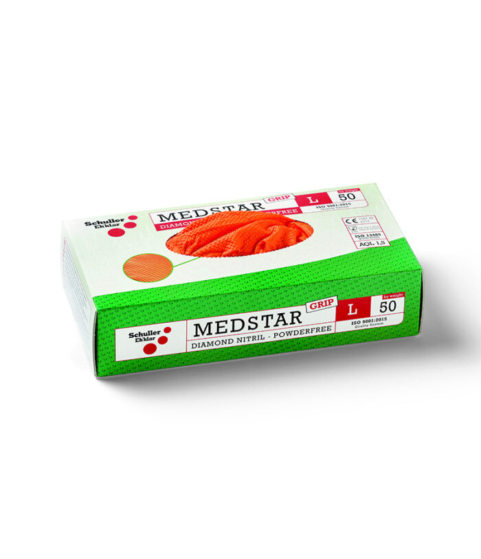 Jednorázové nitrilové rukavice s diamantovou štruktúrou, bez prášku.