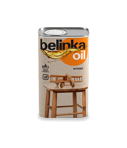 Belinka Oil Interier je bezfarebný bio náter zložený z prírodných rastlinných olejov a voskov na konečnú povrchovú úpravu a ošetrenie dreva v interiéri.