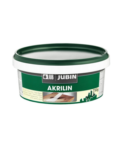 JUBIN Akrilin je vhodný na opravy popraskaných, poškodených, poškriabaných alebo poudieraných drevených povrchov.