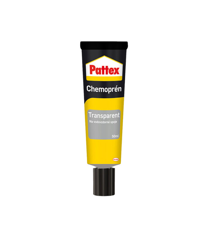 PATTEX Chemoprén Transparent je kontaktné lepidlo vhodné na lepenie transparentných materiálov alebo v prípadoch, kedy je požadovaný neviditeľný a veľmi odolný spoj.