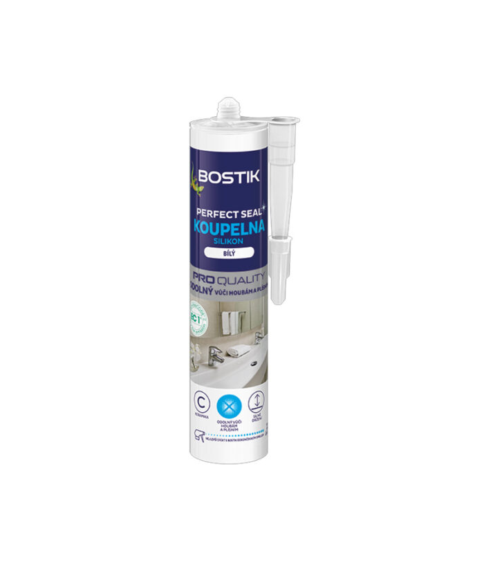 Bostik Perfect Seal sanitárny je 100% silikón vytvrdzujúci acetátom na tesnenie vaní, spŕch, umývadiel, WC, spojov nábytku (na lamináty alebo plasty použite neutrálny sanitárny silikón Perfect Seal), stien a podláh.
