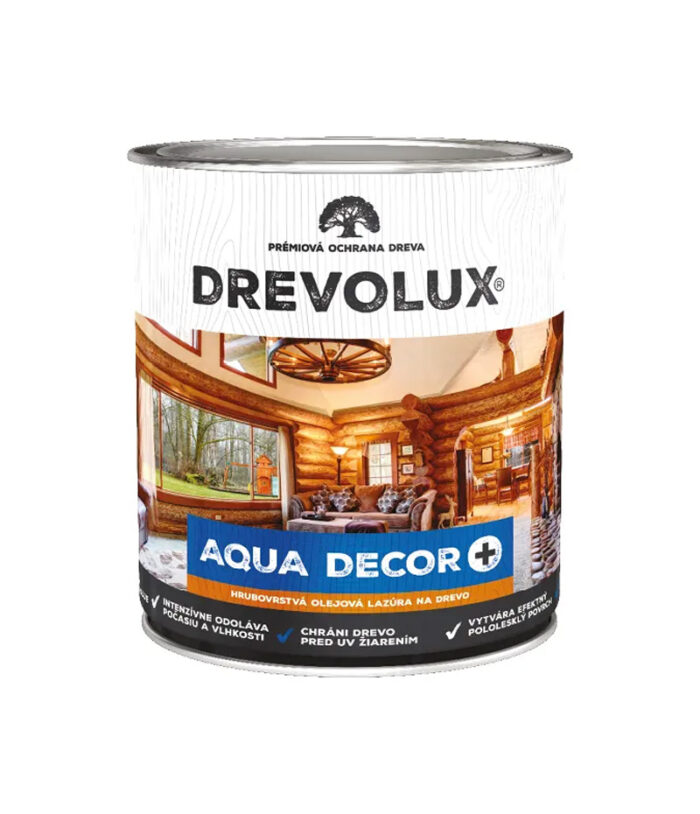 Drevolux je vysoko kvalitná olejová tixotropná bezfarebná vodou riediteľná lazúra na drevo so zvýšenou poveternostnou odolnosťou a s prídavkom vosku.