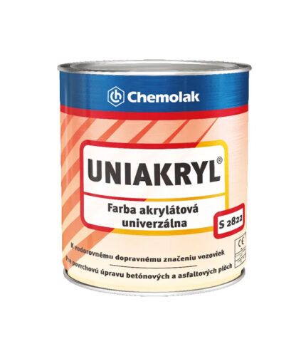 Uniakryl S2822 sa používa hlavne na vodorovné dopravné značenie vozoviek, chodníkov, dlažieb a iných asfaltových a betónových plôch.