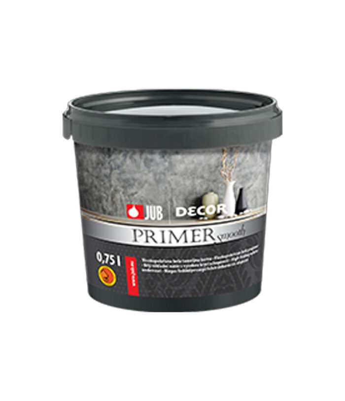 DECOR Primer smooth je umývateľná farba na steny v interiéri a exteriéri, ktorá sa vyznačuje zamatovým konečným vzhľadom, výbornou krycou schopnosťou, mimoriadnou belosťou a jednoduchým nanášaním.