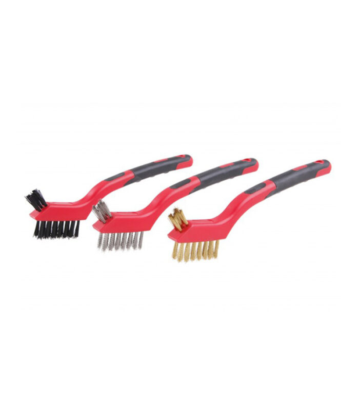 Kartáče 180mm sada 3ks /nylon,nerez,mosadz/