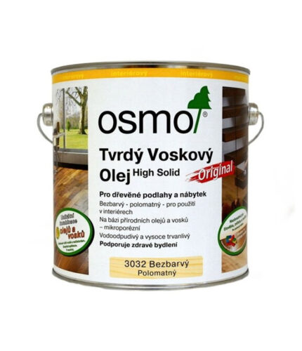 Tvrdý voskový olej Originál Osmo je bezfarebný náter určený na ošetrenie všetkých typov drevených podláh, dosiek a nábytku.