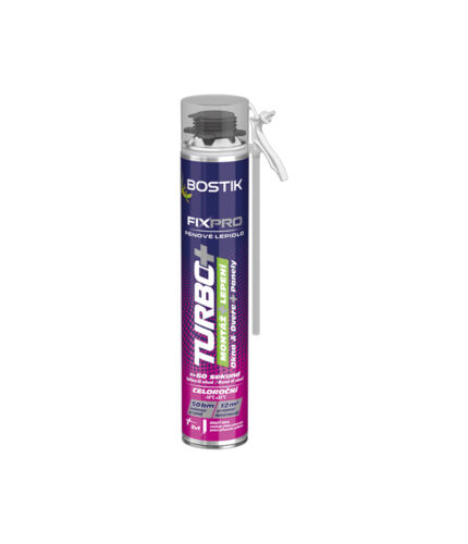 Bostik Fixpro Turbo+ je rýchlo tuhnúce a pevné polyuretánové penové lepidlo. Vhodné na montáž okenných a dverných rámov, lepenie obkladov, panelov, dekoratívnych prvkov a vyplňovanie škár.