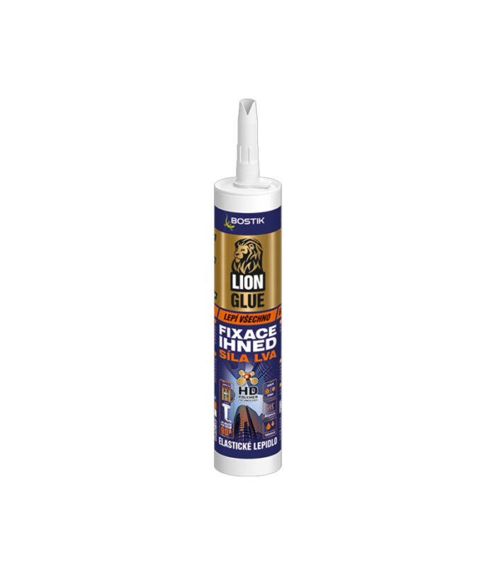 Bostik Lion glue je univerzálne montážne a stavebné lepidlo, ktoré je pružné a okamžite fixuje.