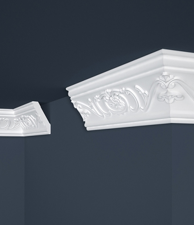 Polystyrénová lišta s jemným ornamentom.