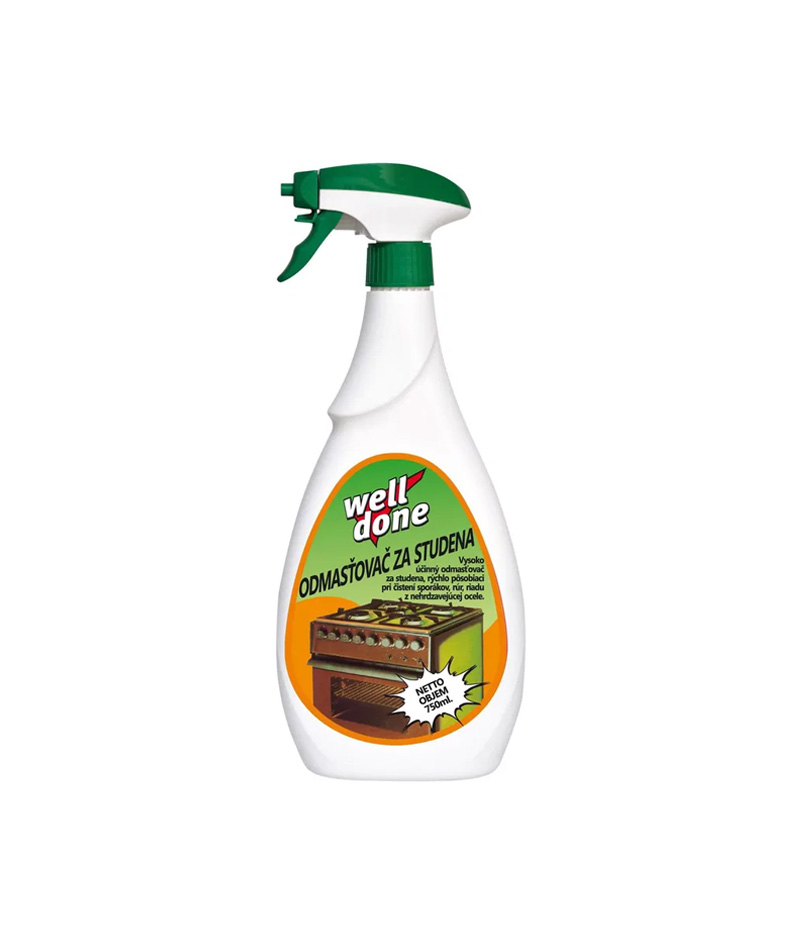 colormika.sk-well-done-odmastovac-za-studena1 Odmastite každú špinu v domácnosti i mimo nej čistiacim prostriedkom Well Done. S prípravkom odstránite za studena všetku špinu a vaša kuchyňa bude opäť žiariť čistotou.