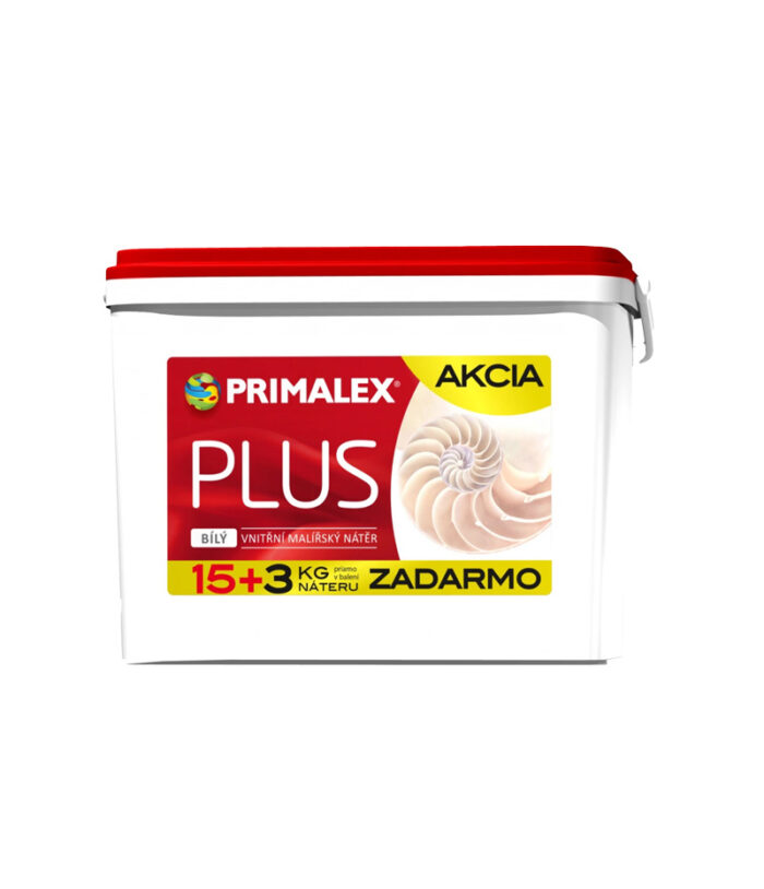 Primalex PLUS Biely je najpredávanejší a najobľúbenejší produkt značky Primalex v oblasti vnútorných maliarskych náterov. Má výbornú kryciu schopnosť, vysokú oteruvzdornosť a zároveň garantuje aj jeho vyššiu belosť (min.86% BaSO4) a hlboko matný konečný vzhľad produktu.