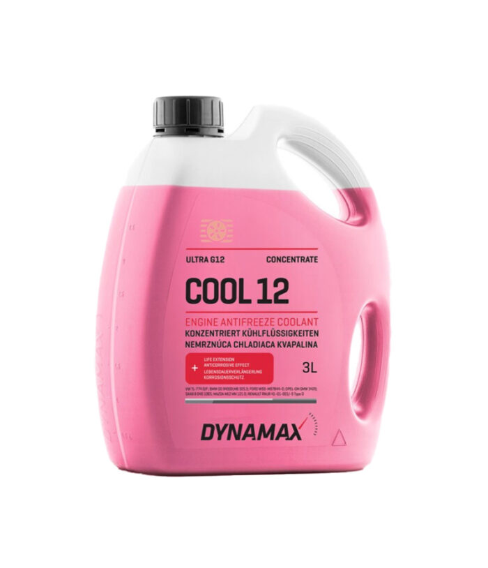 DYNAMAX COOLANT ULTRA G12 je koncentrovaná nízkotuhnúca chladiaca kvapalina určená pre najmodernejšie druhy motorov.