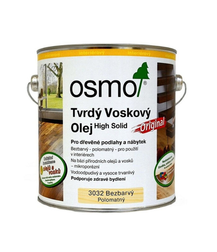 Tvrdý voskový olej je bezfarebný náter určený na ošetrenie všetkých typov drevených podláh, dosiek OSB podľa DIN 18356 a nábytku. Je vhodný aj na korkové podlahy a vďaka svojej priľnavosti aj na neglazúrované dlaždice.
