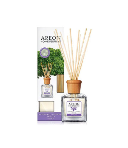 Aróma difuzér AREON Home Perfume je určený do vnútorných priestorov. Unikátny osviežovač vzduchu s desiatimi drevenými tyčinkami a skleneným flakónom s parfumom vydrží aj niekoľko mesiacov.