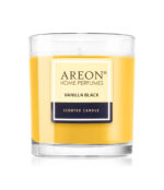 Vonná sviečka Areon Scented Candle Vanilla Black prevonia váš domov nádhernou vôňou a vytvorí tak útulnú atmosféru, vďaka ktorej sa budete vždy cítiť skvelo.