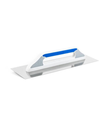 Hladítko nerezové hladké. Slúži na nanášanie lepidiel pod obklady a dlažby, stierok, štukov, omietok, tmelov a ďalších stavebných hmôt.