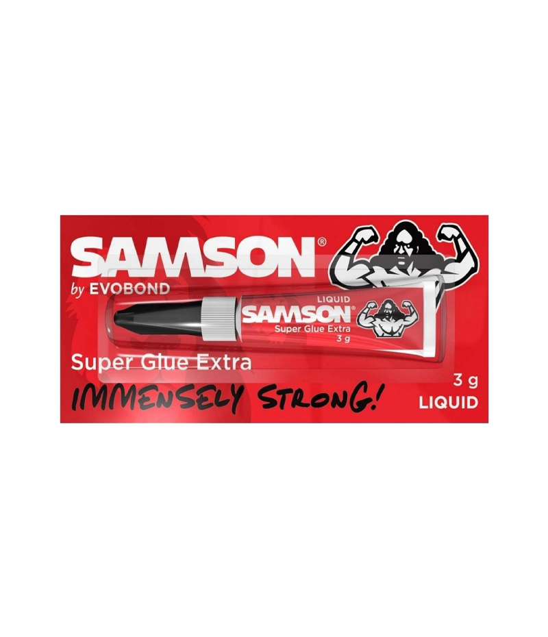 colormika.sk-Samson-Super-Glue-sekundove-lepidlo Veľmi silné, veľmi rýchle sekundové lepidlo lepí skoro všetky materiály, ako napr. kožu, keramiku, drevo, kov, korok, plsť, gumu.