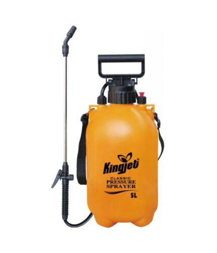 Záhradný postrekovač s rozprašovačom na tyči, tlakovanie piestovým čerpadlom, postrekovač do ruky alebo na popruhu cez rameno.