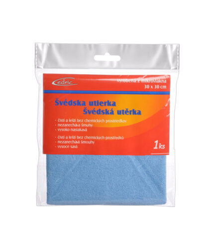 Švédska utierka, vyrobená z mikrovlákna, čistí a leští bez chemických prostriedkov.