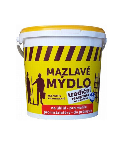 Mazľavé mydlo je určené na umývanie podláh, chodieb, sociálnych zariadení a stien pred maľovaním.